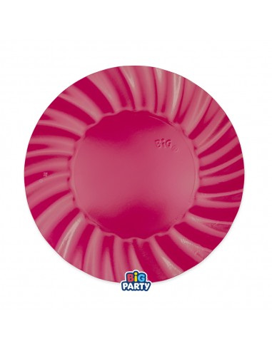6 PIATTI CARTA 25CM WAVY FUCSIA - L'Officina delle feste