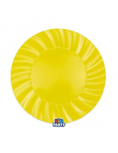 6 PIATTI CARTA 25CM WAVY GIALLO PASTELLO - L'Officina delle