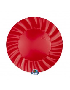 6 PIATTI CARTA 25CM WAVY ROSSO - L'Officina delle feste
