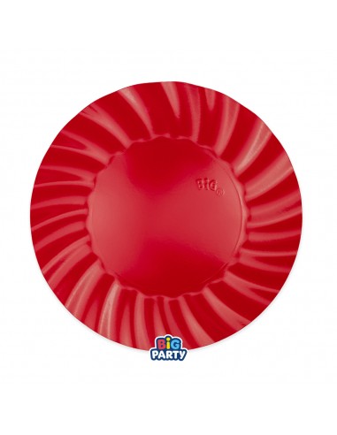 6 PIATTI CARTA 25CM WAVY ROSSO - L'Officina delle feste