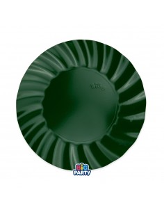 6 PIATTI CARTA 25CM WAVY VERDE FORESTA - L'Officina delle feste
