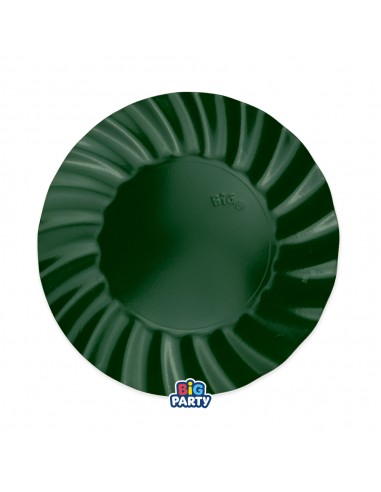 6 PIATTI CARTA 25CM WAVY VERDE FORESTA - L'Officina delle feste