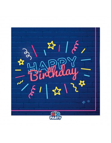 16 TOVAGLIOLI 33X33 HAPPY BIRTHDAY NEON