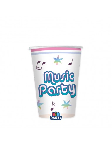 6 Bicchieri carta 250 cc Music Party