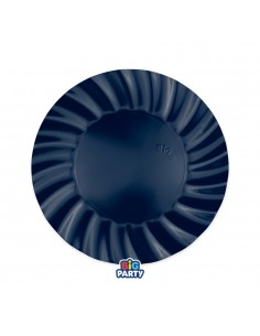6 PIATTI CARTA 20CM WAVY BLU