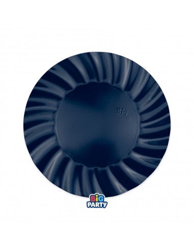 6 PIATTI CARTA 20CM WAVY BLU