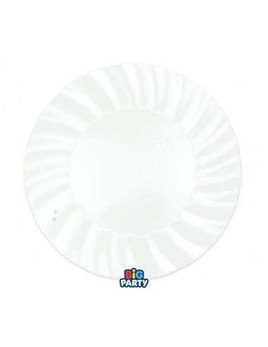 6 PIATTI CARTA 25CM WAVY BIANCO