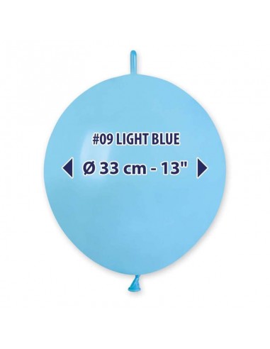PALLONI LATTICE 13" LINK CELESTE LIGHT BLUE 25PZ