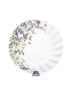 PIATTO CARTA 20CM FLOWERS GARDEN 6PZ