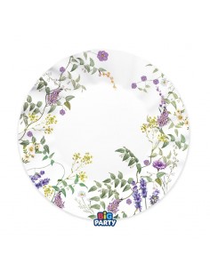 PIATTO CARTA 25CM FLOWERS GARDEN 6PZ