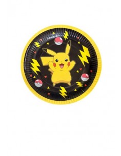 PIATTO CARTA 18CM POKEMON PLASTIC FREE 8PZ - L'Officina delle
