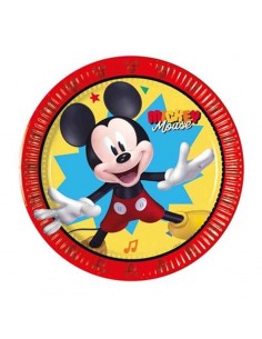 PIATTO CARTA 20CM TOPOLINO MICKEY JUMP INTO FUN 8PZ -