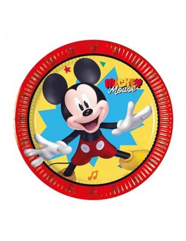 PIATTO CARTA 20CM TOPOLINO MICKEY JUMP INTO FUN 8PZ -