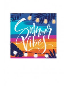 TOVAGLIOLO 25X25CM MIAMI SUNSET SKY 16PZ - L'Officina delle