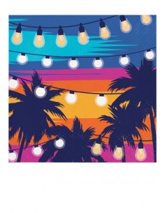 TOVAGLIOLO 33X33CM MIAMI SUNSET SKY 16PZ - L'Officina delle