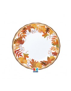 6 PIATTI CARTA 20CM FOGLIE D' AUTUNNO - L'Officina delle feste