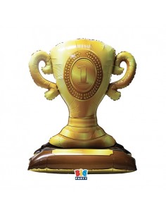 PALLONE MYLAR COPPA TROFEO ORO STAND UP 3D 85X106X43