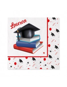20 TOVAGLIOLI 33X33 CM LA MIA LAUREA