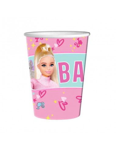 8 BICCHIERI CARTA 250CC BARBIE - L'Officina delle feste