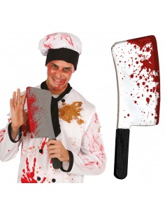 COLTELLO DA MACELLAIO IN PLASTICA INSANGUINATO 40 CM -