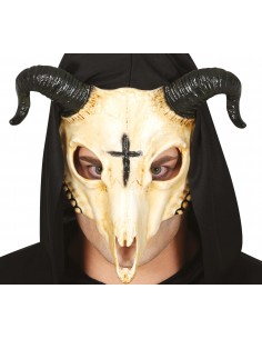 MASCHERA TESCHIO CON CORNA PVC - L'Officina delle feste