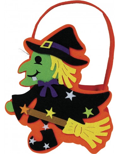 CESTINO PORTA DOLCI STREGA IN FELTRO 18 CM