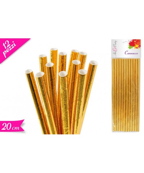 CANNUCCE ORO CARTA 12PZ