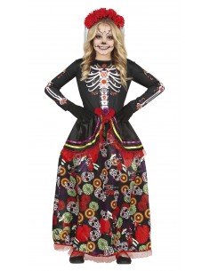 COSTUME CATRINA DIA DE LOS MUERTOS  BIMBA 10 - 12 ANNI