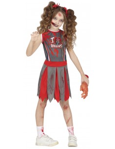 COSTUME CHEERLEADER ZOMBIE BIMBA 7 - 9 ANNI - L'Officina delle