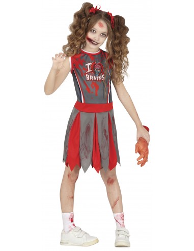 COSTUME CHEERLEADER ZOMBIE BIMBA 7 - 9 ANNI - L'Officina delle