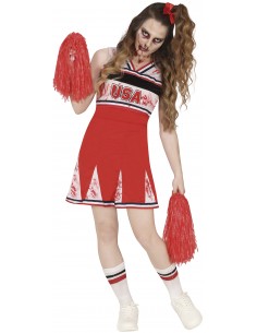 COSTUME CHEERLEADER ZOMBIE RAGAZZA 14 - 16ANNI