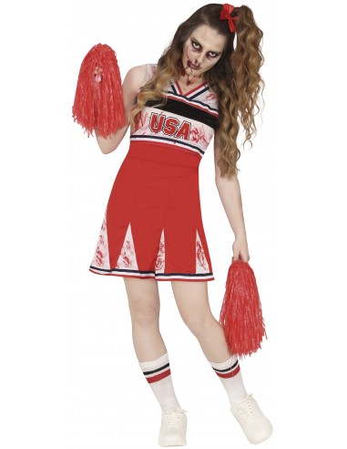 COSTUME CHEERLEADER ZOMBIE RAGAZZA 14 - 16ANNI