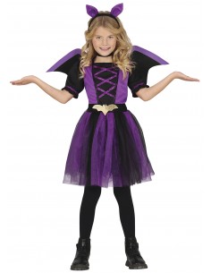 COSTUME PIPISTRELLO VIOLA  BIMBA 3 - 4 ANNI