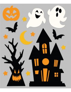 DECORAZIONE IN GEL FANTASMI 20X25 CM 1PZ - L'Officina delle