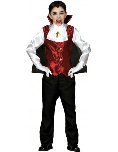 COSTUME BIMBO DRACULA VAMPIRO 5 - 6 ANNI