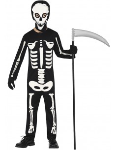 COSTUME SKELETON SCHELETRO BIMBO/ BIMBA 5 -6 ANNI