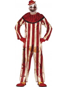 COSTUME UOMO CLOWN A STRISCE TG. XL 52 - 54