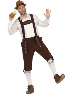 COSTUME UOMO PANTALONE TIROLESE TG M 48 - 50