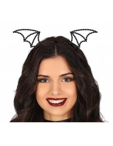 CERCHIETTO PIPISTRELLO CON PERLINE METALLO - L'Officina delle