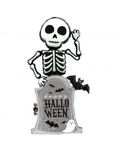 PALLONE MYLAR SCHELETRO CON TOMBA HALLOWEEN 170CM - L'Officina