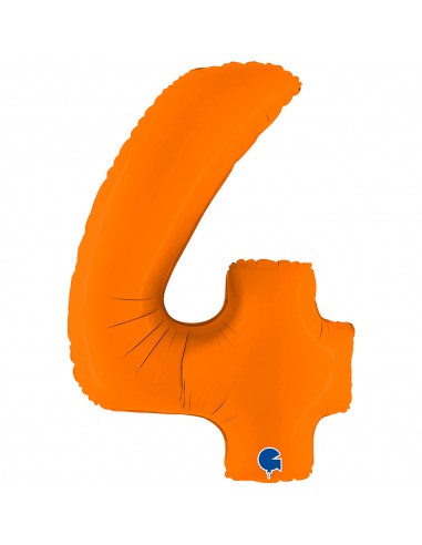 PALLONE MYLAR MEGA N. 4 ARANCIONE SATINATO 102CM