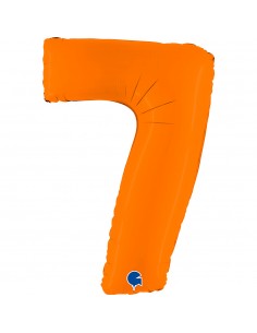 PALLONE MYLAR MEGA N. 7 ARANCIONE SATINATO 102CM