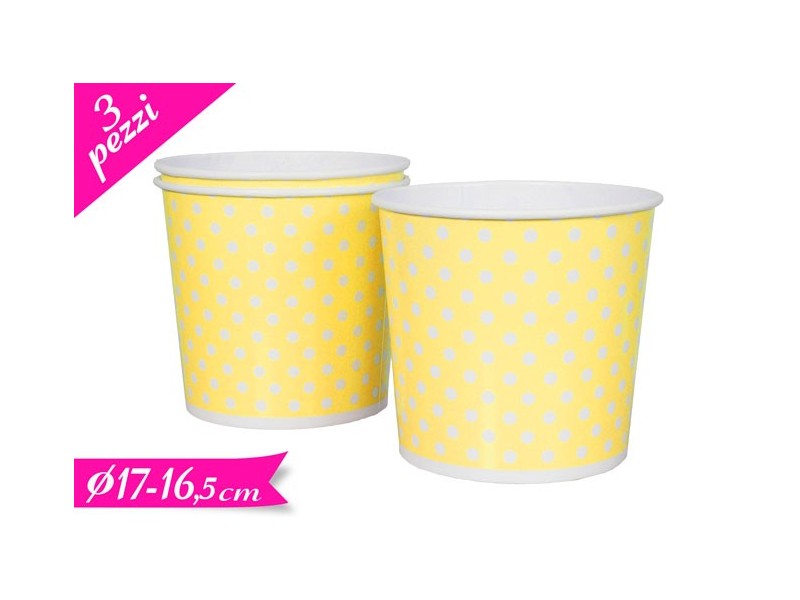 BOX POP CORN 3 PZ POIS GIALLO