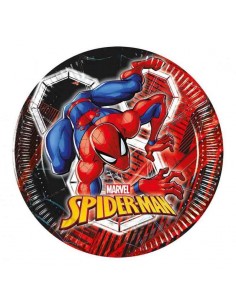 PIATTO CARTA CM. 20 SPIDERMAN  WORLD OF WEB  PZ. 8