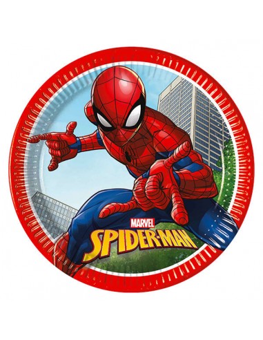PIATTO CARTA CM. 23 SPIDERMAN  CRIME FIGHTER...