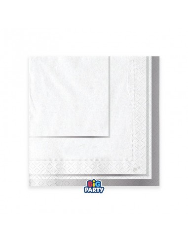 16 TOVAGLIOLI 33X33CM CLASSIC BIANCO RIGO ORO...