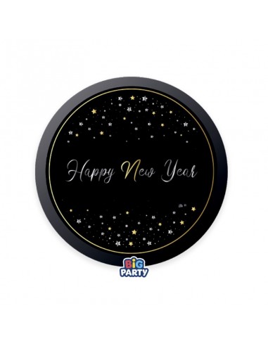 6 PIATTI CARTA 18 CM HAPPY NEW YEAR STARS...