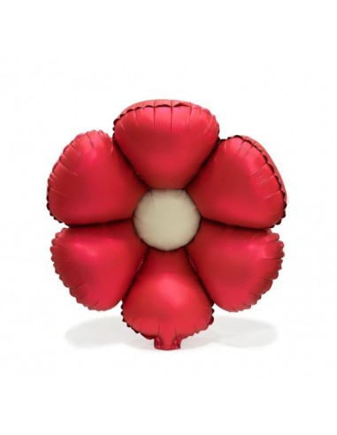 PALLONE MYLAR FIORE MARGHERITA ROSSO 60X46CM...