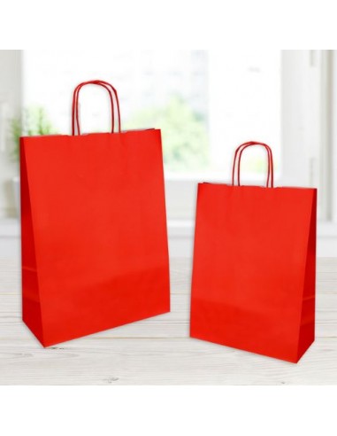 BUSTA SHOPPER JOLLY 14X9X21CM ROSSO 25PZ