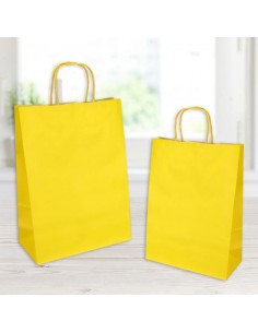 BUSTA SHOPPER JOLLY 18X8X24CM GIALLO 25PZ